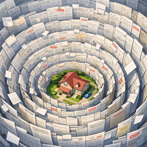 Regulatory Walls Encircling a House in a Birds Eye View